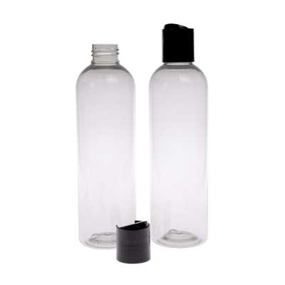 Recycled Plastic Bottle, Black Disc Top, 250 ml