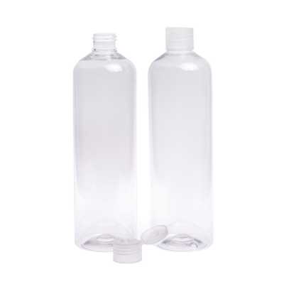 Recycled Plastic Bottle, Transparent Flip Top, 250 ml