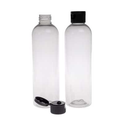 Recycled Plastic Bottle, Black Flip Top, 250 ml