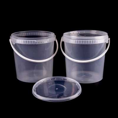 Clear Plastic Bucket with Lid, 10 l