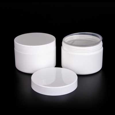 White Plastic Jar with Cap & Gasket, 250 ml