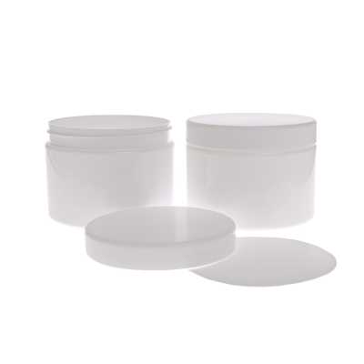 White Plastic Jar with Lid, 500 ml