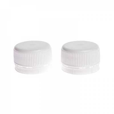 White Plastic Tamper Evident Cap, Ribbed, 28/410