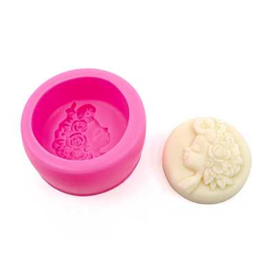 Silicone Soap Mold, Girl with Flower Garland