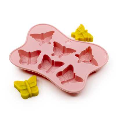Silicone Soap Mold, 6 x Butterflies