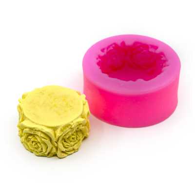 Silicone Soap Mold, Roller wirh Roses, Small