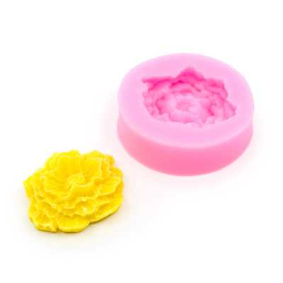 Silicone Soap Mold, Peony, 5,5 x 1,6 cm