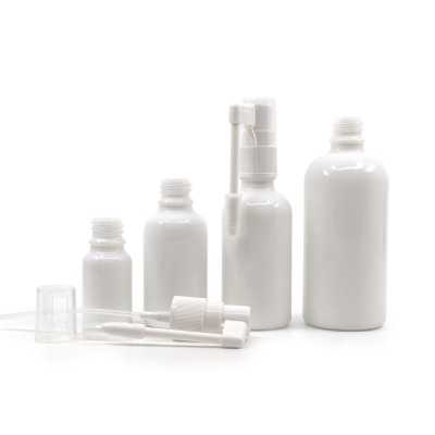 White Glass Bottle, White Oral Spray, 100 ml