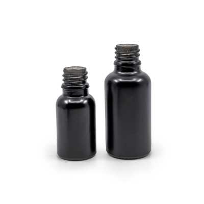 Matt Black Glass Bottle, 15 ml