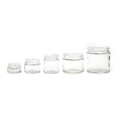 Clear Cosmetic Glass Jar, 48 mm, 30 ml