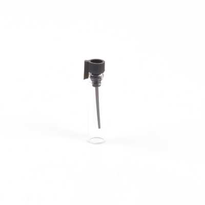 Glass Cosmetic Tester, Black Plastic Cap, 1 ml