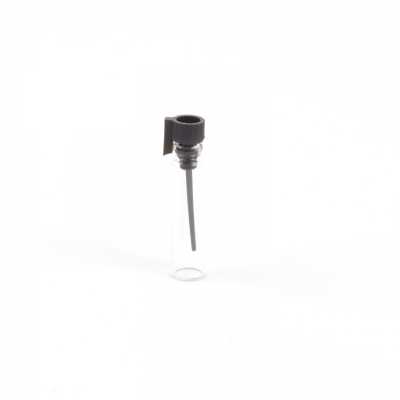 Glass Cosmetic Tester, Black Plastic Cap, 2 ml