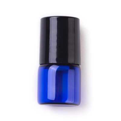 Glass Roll-On Bottle, Blue, 1 ml