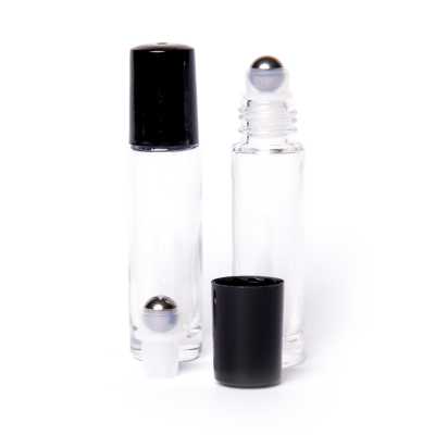 Clear Glass Roll-On Bottle, 10 ml