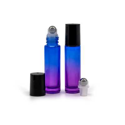 Glass Roll-On Bottle, Blue-Violet, 10 ml