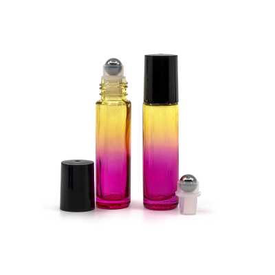 Glass Roll-On Bottle, Yellow-Pink, 10 ml