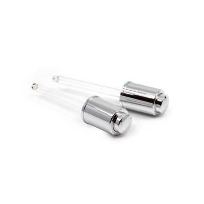 Shiny Silver Push Dropper, 20/410, 64 mm