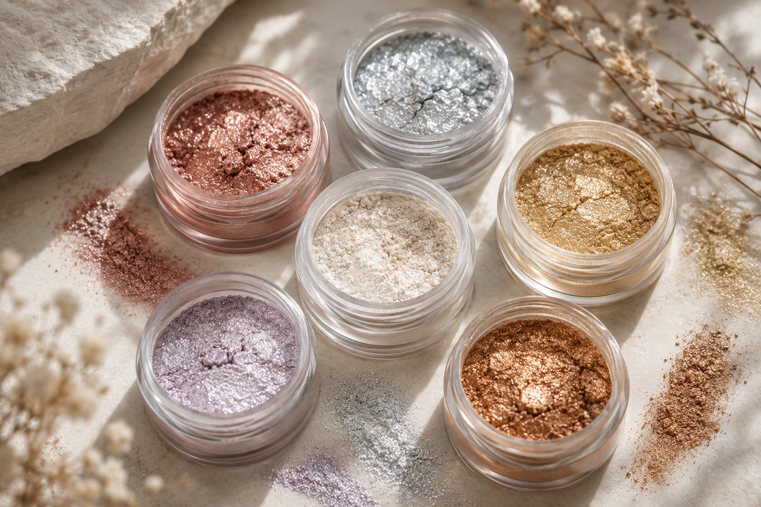 Mica — mineral colourant used in decorative cosmetics